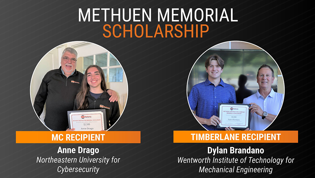 2022 Methuen Construction Memorial Scholarship Recipients Methuen